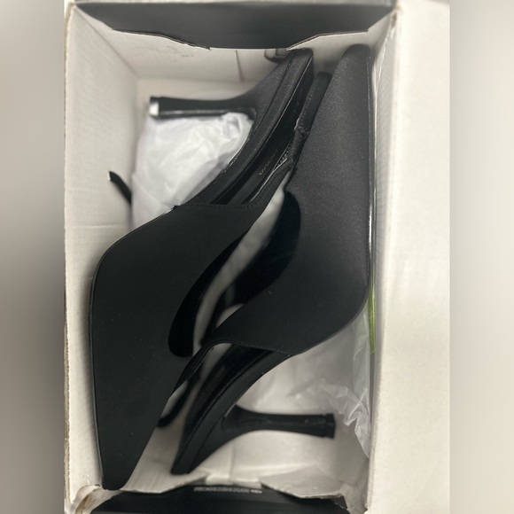 Slingback heeled sandals Size 10 Black - Picture 3 of 3